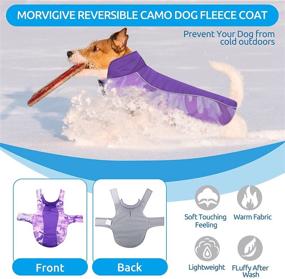 img 3 attached to MORVIGIVE Camo Fleece Lining Winter Dog Coats: Reversible, Waterproof, Reflective, Windproof 🧥 & Harness Friendly Snow Jackets - Ideal for Small, Medium, and Large Dogs