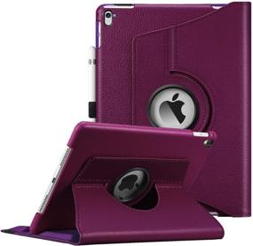 img 4 attached to 📱 Fintie iPad Pro 9.7 Case - 360 Degree Rotating Stand Cover with Smart Auto Sleep/Wake, Purple - Protective Case for iPad Pro 9.7 Inch (2016 Version)