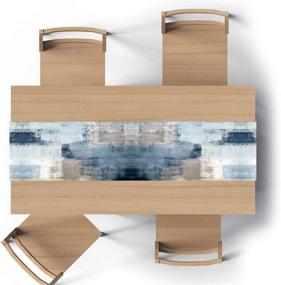 img 1 attached to Exquisite GALMAXS7 Farmhouse Abstract Painting Runners: Add Artistic Elegance to Your Floors