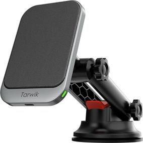 img 4 attached to 🔌 Tarwik Magnetic-Wireless Car Charger Mount - Magsafe Case Compatible, 15W Qi Fast Charging Dashboard Air Vent Car Mount - Compatible with iPhone 13/13 Pro Max/13 Mini/12/12 Pro/12 Pro Max/12 Mini