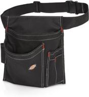 🛠️ black dickies 5-pocket single side tool belt pouch/work apron: durable canvas, adjustable belt for custom fit logo