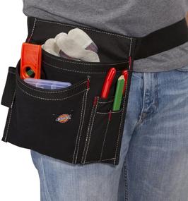 img 1 attached to 🛠️ Black Dickies 5-Pocket Single Side Tool Belt Pouch/Work Apron: Durable Canvas, Adjustable Belt for Custom Fit