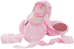 img 4 attached to 🩰 Ballet Slippers for Girls: Gymnastics & Athletic Toddler Shoes