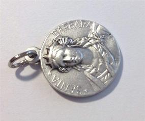 img 1 attached to Silver Tone Saint Barbara Medal - Italian-Made Patroness of Firefighters