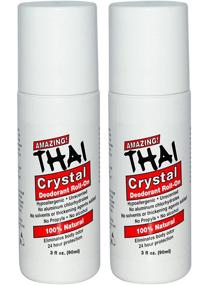 img 3 attached to ✨ Thai Crystal Deodorant Stone Roll-On: All-Natural, Unscented & Aluminum-Free – 2-Pack, 3 fl oz.