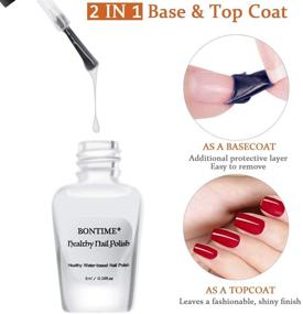 img 3 attached to BONTIME Non-Toxic Nail Polish: Easy Peel Off & Quick Dry Set for Women, Teens, and Kids - Organic Water Based Polish (6 Colors, 0.27 fl oz)