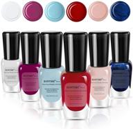 bontime non-toxic nail polish: easy peel off & quick dry set for women, teens, and kids - organic water based polish (6 colors, 0.27 fl oz) logo