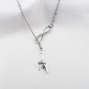 img 3 attached to Gymnast Gift: FUSTMW Gymnastics Y Necklace - Infinity Love Charm Jewelry for Women & Girls