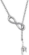 gymnast gift: fustmw gymnastics y necklace - infinity love charm jewelry for women & girls logo