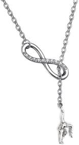 img 4 attached to Gymnast Gift: FUSTMW Gymnastics Y Necklace - Infinity Love Charm Jewelry for Women & Girls