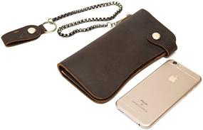 img 1 attached to Retro Leather Wallets: Stylish Truckers Men's Accessories for Wallets, Card Cases & Money Organizers