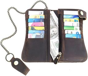 img 2 attached to Retro Leather Wallets: Stylish Truckers Men's Accessories for Wallets, Card Cases & Money Organizers