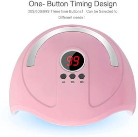 img 3 attached to UV LED Nail Lamp: Professional 54W Nail Dryer Gel Polish Light with Timer & Automatic Sensor