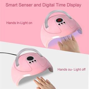 img 1 attached to UV LED Nail Lamp: Professional 54W Nail Dryer Gel Polish Light with Timer & Automatic Sensor