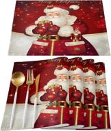 🎄 enhance your holiday décor with christmas artwork store placemats: resistant and festive! logo