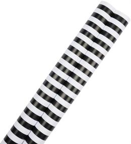 img 3 attached to JAM PAPER Striped Gift Wrap - Black & White Wrapping Paper - 50 Sq Ft Total - 2 Rolls/Pack
