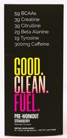 img 4 attached to 🍓 Clean Fuel Strawberry Pre-Workout Powder - Caffeine, BCAAs, Beta Alanine, Creatine, Tyrosine, Citrulline - No Sugar, No Artificial Sweeteners - 10 Stick Packs