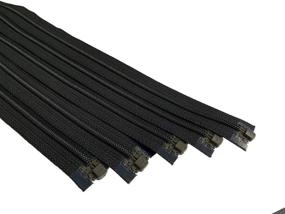 img 3 attached to 🎒 Pack of 5 YKK Number 3 Nylon Coil Separating Zippers in Black, Ideal for Sewing Crafts - Made in USA, 16 inches