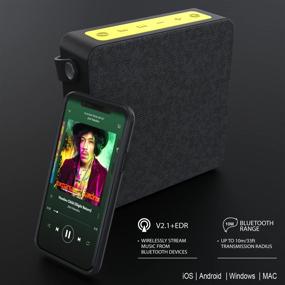 img 1 attached to 🔊 PUNKBOX Портативная беспроводная колонка Bluetooth | Два динамика HD с улучшенным басом, AUX вход | Перезаряжаемый динамик-телефон для iPhone/Android [Черный] - Громкий, мощный и с шумоподавлением.