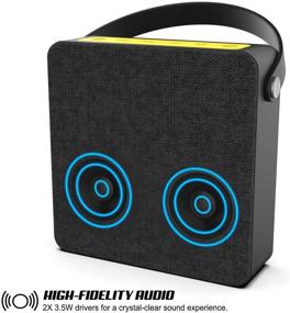 img 3 attached to 🔊 PUNKBOX Portable Wireless Bluetooth Speaker | Dual HD Speakers with Enhanced Bass, AUX Input | Rechargeable Speakerphone for iPhone/Android [Black] - Loud, Powerful, and Noise Cancellation Mic