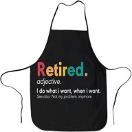 👩 playful unisex kitchen apron: comic bib for cooking & gardening, adjustable neck - adult size logo