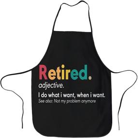 img 4 attached to 👩 Playful Unisex Kitchen Apron: Comic Bib for Cooking & Gardening, Adjustable Neck - Adult Size