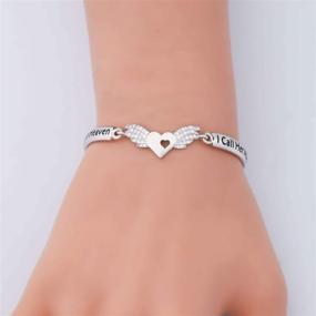 img 3 attached to 🕊️ LQRI Memorial Jewelry: Angel Wing Charm Bracelet - A Heartfelt Gift for Remembering Loved Ones in Heaven
