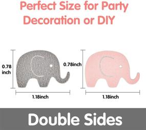 img 2 attached to 🎉 Whimsical Elephant Confetti: 600-Piece Paper Cutouts for Baby Shower, Birthday, and Wedding Parties in Pink and Gray