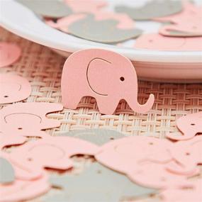 img 1 attached to 🎉 Whimsical Elephant Confetti: 600-Piece Paper Cutouts for Baby Shower, Birthday, and Wedding Parties in Pink and Gray
