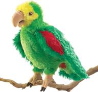 🦜 folkmanis amazon parrot hand puppet: vibrantly realistic and interactive puppet for kids and adults логотип