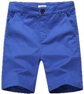 🩳 adjustable waist chino shorts for boys: comfortable school shorts in 6 vibrant colors, sizes 4-14 years logo