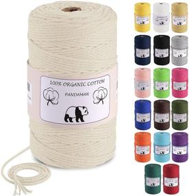 img 4 attached to 🧶 Premium 3mm Macrame Cord: PANDAMAN, 220 Yards of Natural Cotton Soft Rope for DIY Crafts, Bohemian Dream Catchers, Wall Hangings, and Plant Hangers - Beige