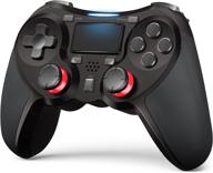 🎮 terios wireless controllers: ps-4 pro & slim compatible play-station 4 game controllers with speaker, headset jack, and rechargeable battery (black) логотип