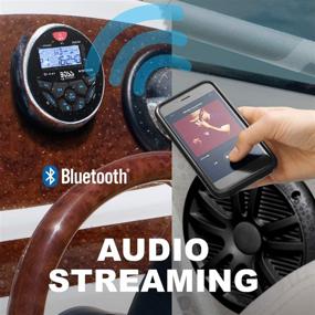 img 1 attached to BOSS Audio MCKGB350B.6 Marine Gauge Receiver & Speaker Package - Weatherproof, IPX6, Bluetooth, USB, MP3, AM/FM, NOAA Weather Band Tuner, 6.5 Inch Speakers