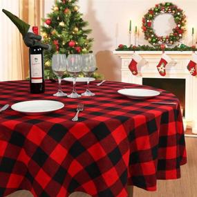 img 2 attached to 🌲 OurWarm Waterproof Lumberjack Decorations Tablecloth