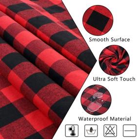 img 3 attached to 🌲 OurWarm Waterproof Lumberjack Decorations Tablecloth