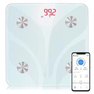 weighing digital body fat scales: smart bluetooth bathroom accurate measurement composition analyzer health loss weight monitor bmi sync fitness app logo