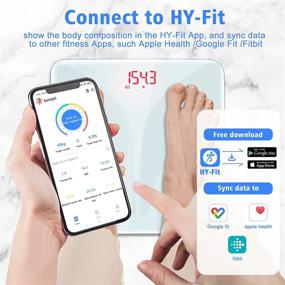 img 3 attached to Weighing Digital Body Fat Scales: Smart Bluetooth Bathroom Accurate Measurement Composition Analyzer Health Loss Weight Monitor BMI Sync Fitness App