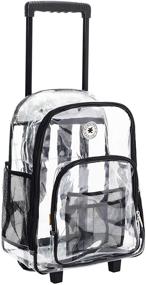 img 3 attached to High-Quality Transparent Rolling Backpacks for Kids and Adults