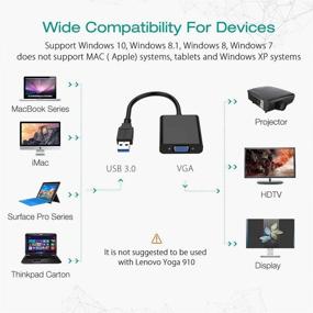 img 1 attached to VGA Adapter for Desktop Laptop 🔌 PC Windows 7/8/10, USB 3.0/2.0 Multi-Display Video Converter