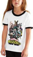 cotton boys and girls t-shirt from my hero academia - youth contrast color unisex tee with unique design logo