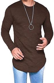 img 2 attached to 👕 LIWEIKE Solid Extended Hipster Sleeve Men's Clothing: Stylish Shirts for Contemporary Fashion