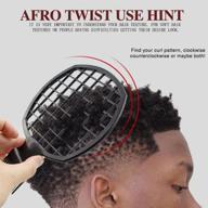 🔥 гребень для волос afro twist cestomen - гребень для мужской стрижки с афро прическами, твистом, волнами и кудрями (черный) логотип