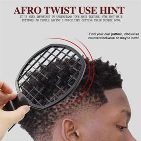 img 3 attached to 🔥 Гребень для волос Afro Twist CestoMen - гребень для мужской стрижки с афро прическами, твистом, волнами и кудрями (черный)