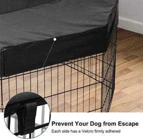 img 1 attached to 🐶 GORUTIN Dog Playpen Mesh Top Cover - Protects Dogs from Sun and Rain, Prevents Escape - Shaded Indoor/Outdoor Area - Fits 24 Inch 8 Panels Playpen (Top Cover Only!)