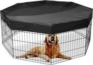 🐶 gorutin dog playpen mesh top cover - protects dogs from sun and rain, prevents escape - shaded indoor/outdoor area - fits 24 inch 8 panels playpen (top cover only!) логотип