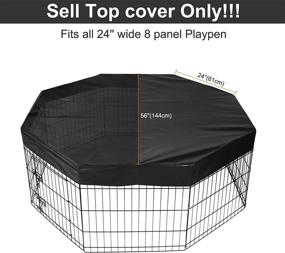 img 3 attached to 🐶 GORUTIN Dog Playpen Mesh Top Cover - Protects Dogs from Sun and Rain, Prevents Escape - Shaded Indoor/Outdoor Area - Fits 24 Inch 8 Panels Playpen (Top Cover Only!)