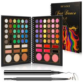 img 4 attached to 🎁 AFFLANO All in One Makeup Gift Set: Pigmented Eyeshadow Palette, Long Lasting Red Lipstick, Contour Highlighter, Pink Rose Blush, Colorful Eye Shadow - Includes Eyeliner & Eyebrow Kit - 78 Vibrant Colors