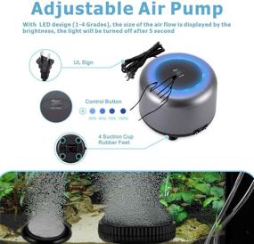 img 2 attached to 🐠 AQQA Aquarium Air Pump, 2 Air Outlets Oxygen Bubbles Pump - High Energy Saving Adjustable Air Flow Ultra-Quiet Pump, for Fish Tank Up to 300/600 Gallons