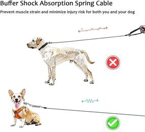 img 1 attached to 🐾 AMOFY 30ft Shock Absorbing Spring Dog Tie Out Cable for Medium to Large Dogs – Ideal for Outdoor Courtyard, Lawn Yard, Beach, Camping